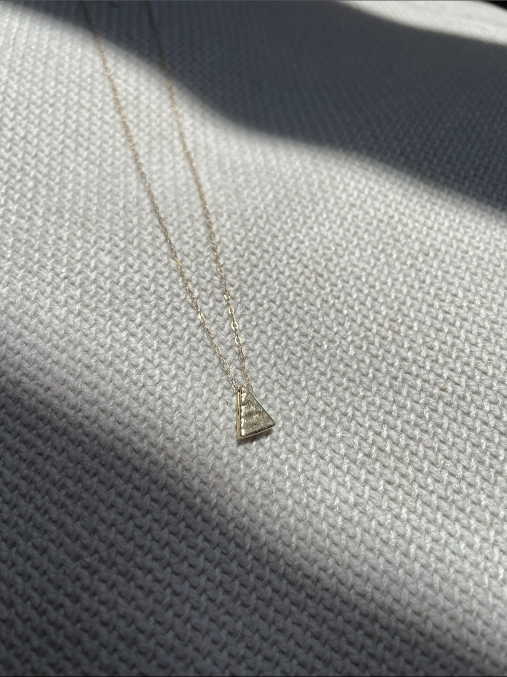 14k Triangle Necklace - Picture 3 of 6